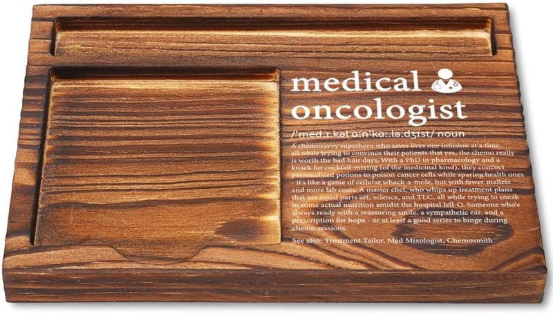 CWGOTC Medical Oncologist Definition Sticky Note Holder, Funny Appreciation Gifts for Cancer Doctors, Desk Accessories for Oncology Physicians Self-Stick Note Pad Holders Desk Organizer YCB6 - Image 1